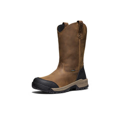 Men's Evanston Pull-On Waterproof Boot (Soft Toe) Bison/Black / Keen / Bison/Black