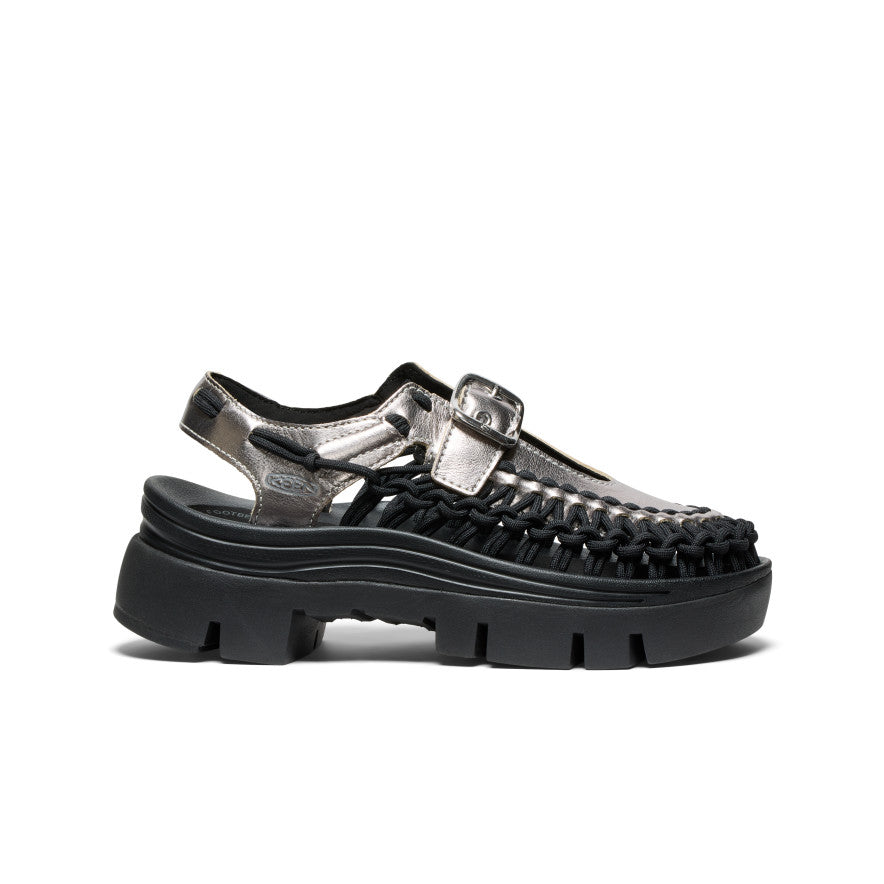 All Gender UNEEK PLT Mary Jane Sneaker Silver/Black / Keen / Silver/Black