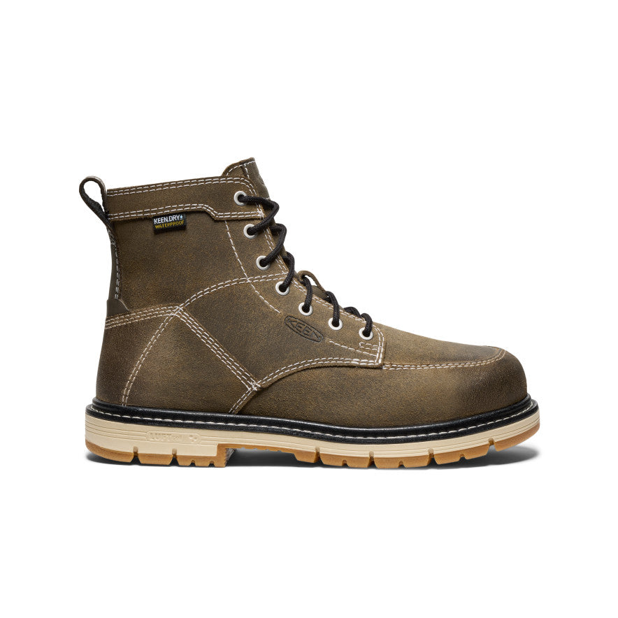 Women's San Jose 6" Waterproof 90° Heel Boot (Aluminum Toe) Steel Grey/Gum / Keen / Steel Grey/Gum