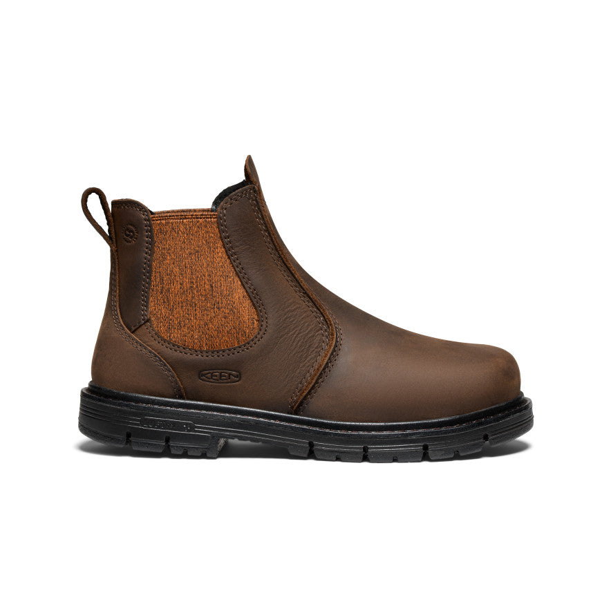 Women's San Jose Chelsea 90° Heel Boot (Aluminum Toe) Cascade Brown/Black / Keen / Cascade Brown/Black