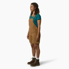 Women's Relaxed Fit Bib Shortalls, 7" - Dickies