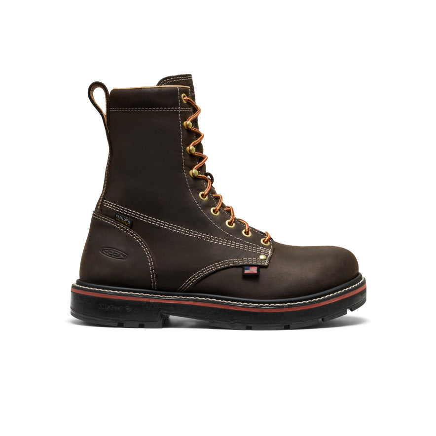 Men's Liberty 8" Waterproof 90° Heel Boot (Carbon Toe) Coffee Bean/Black / Keen / Coffee Bean/Black