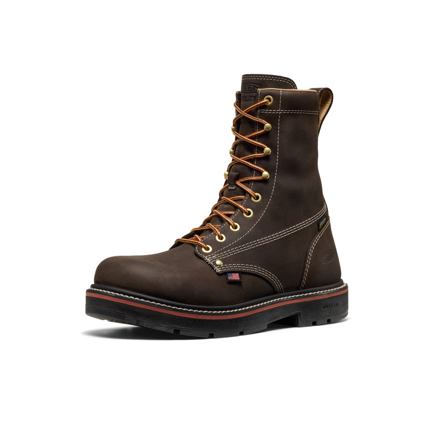 Men's Liberty 8" Waterproof 90° Heel Boot (Carbon Toe) Coffee Bean/Black / Keen / Coffee Bean/Black