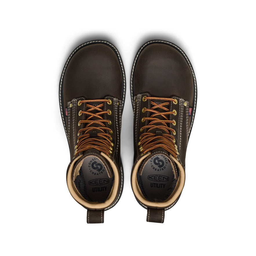 Men's Liberty 8" Waterproof 90° Heel Boot (Carbon Toe) Coffee Bean/Black / Keen / Coffee Bean/Black