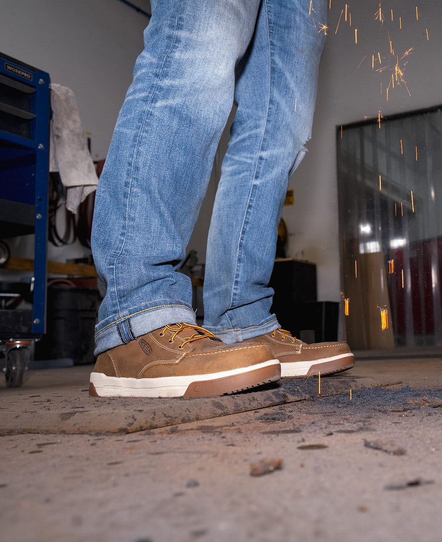 Men's Gibson Waterproof Work Boot (Carbon Toe) Cascade Brown/Gum / Keen / Cascade Brown/Gum
