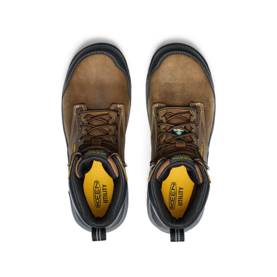 Men's CSA Evanston 6" Waterproof Boot (Carbon Toe) Bison/Black / Keen / Bison/Black