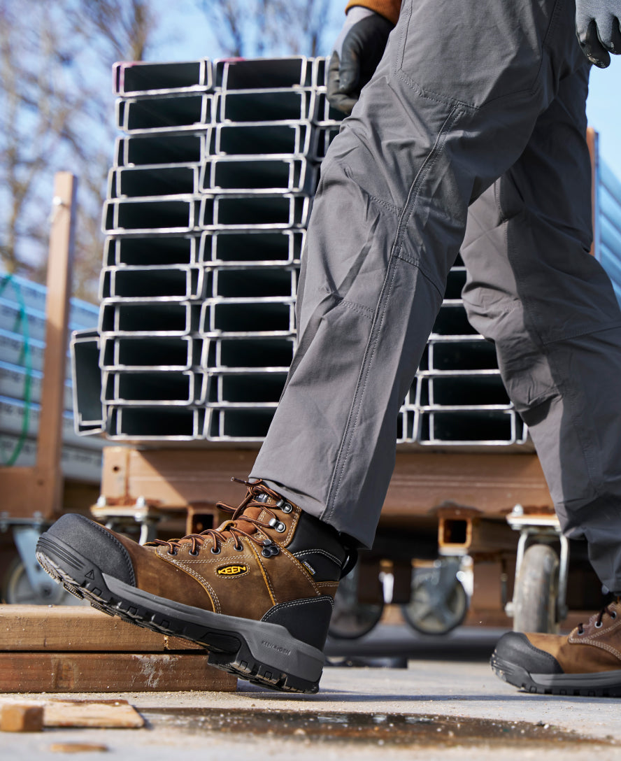 Men's CSA Evanston 6" Waterproof Boot (Carbon Toe) Bison/Black / Keen / Bison/Black