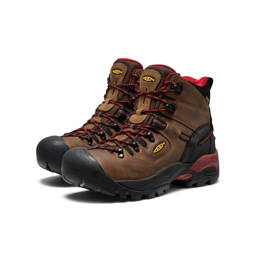 Men's Pittsburgh Energy 6" Waterproof Boot (Carbon Toe) Bison/Black / Keen / Bison/Black
