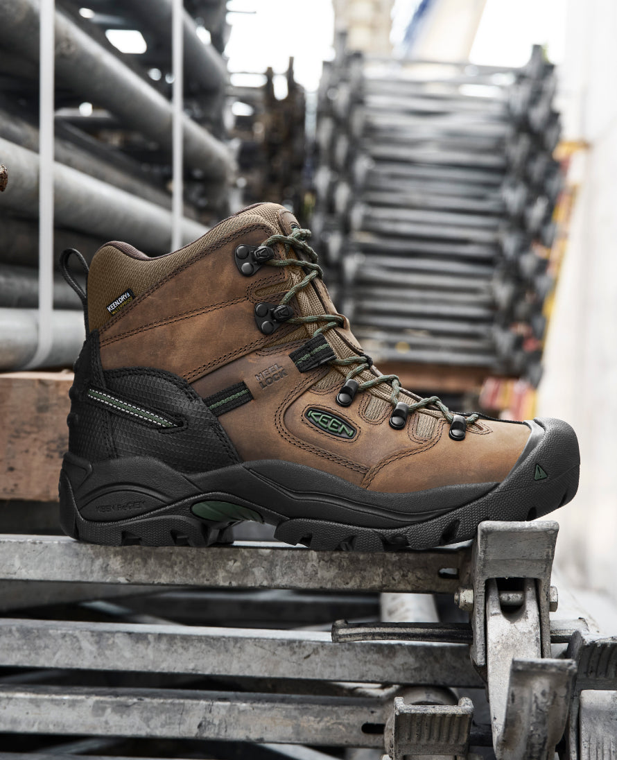 Men's Pittsburgh Energy 6" Waterproof Boot (Carbon Toe) Bison/Black / Keen / Bison/Black