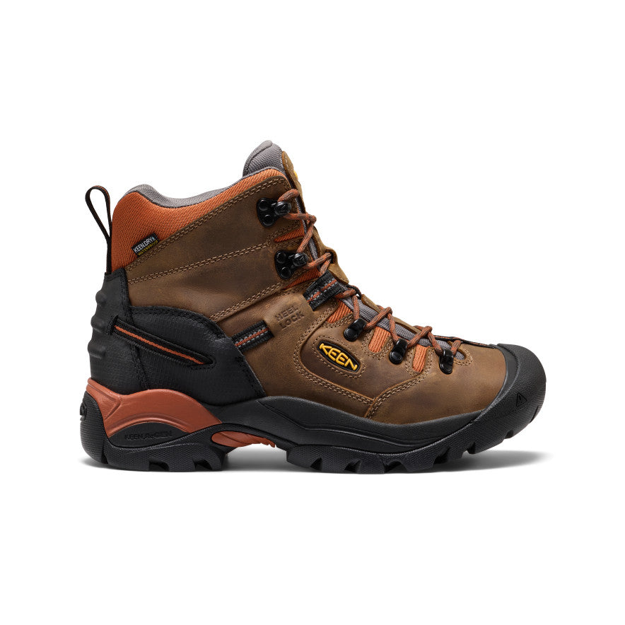 Men's Pittsburgh Energy 6" Waterproof Boot (Soft Toe) Cascade Brown/Black / Keen / Cascade Brown/Black