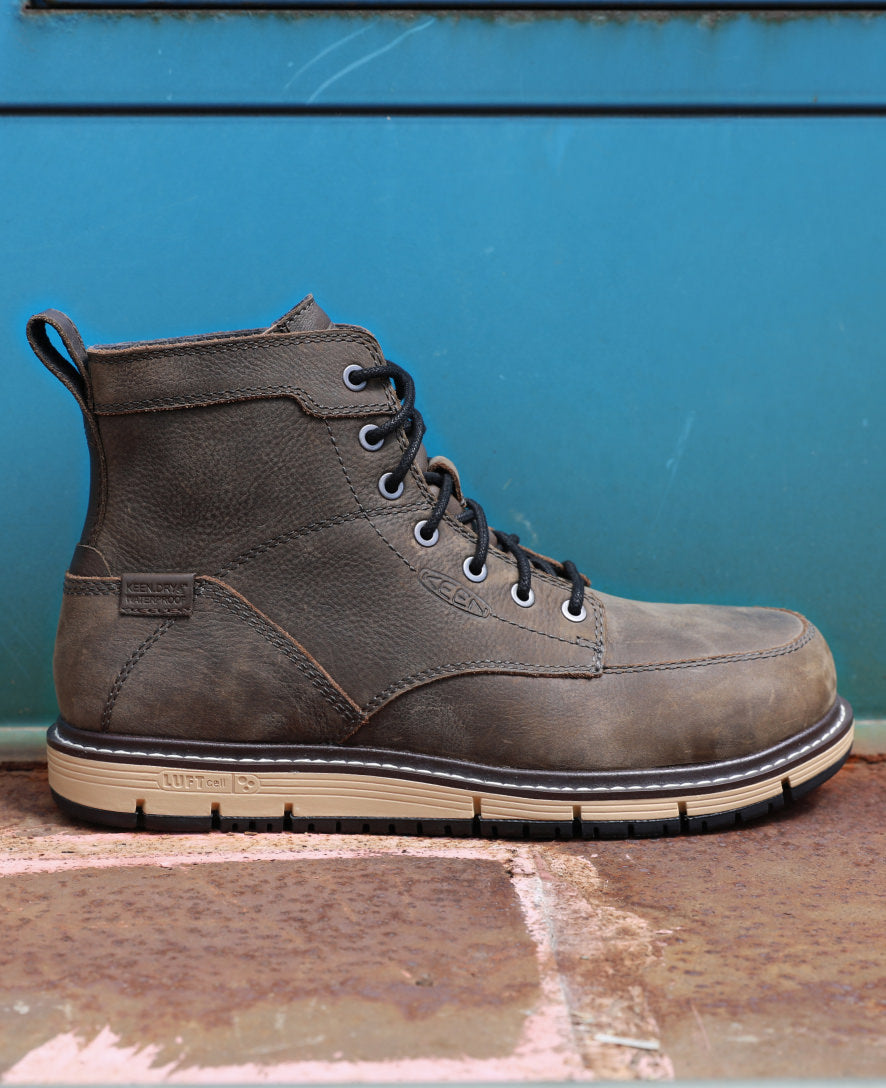 Men's San Jose 6" Waterproof Boot (Aluminum Toe) Cascade Brown/Black / Keen / Cascade Brown/Black
