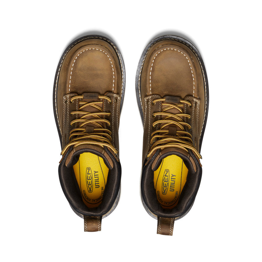 Men's Cincinnati 6" Waterproof 90° Heel Boot (Carbon Toe) Belgian/Sandshell / Keen / Belgian/Sandshell