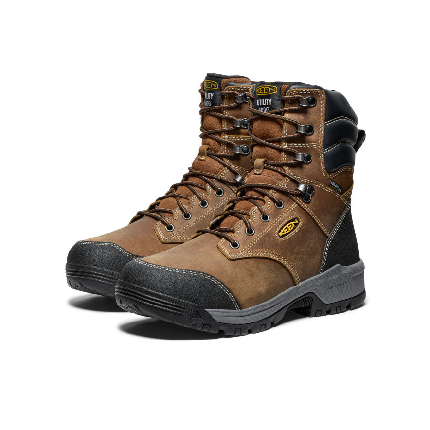 Men's Evanston 8" Insulated Waterproof Boot (Soft Toe) Bison/Black / Keen / Bison/Black