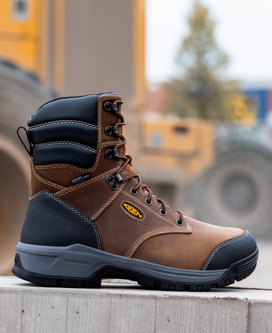 Men's Evanston 8" Insulated Waterproof Boot (Soft Toe) Bison/Black / Keen / Bison/Black