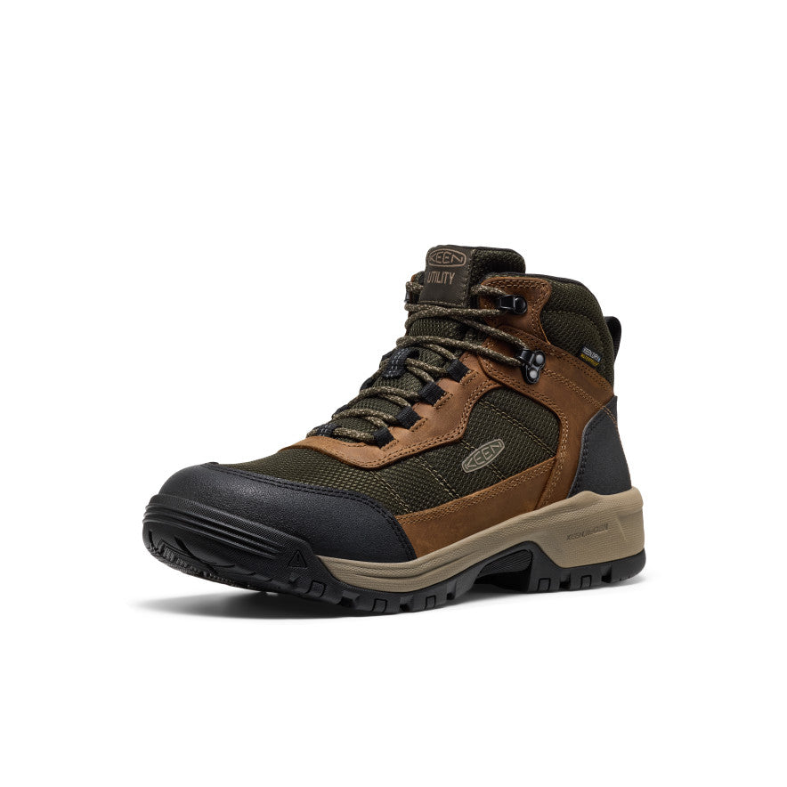 Men's Skokie Waterproof Work Boot (Soft Toe) Forest Night/Black / Keen / Forest Night/Black