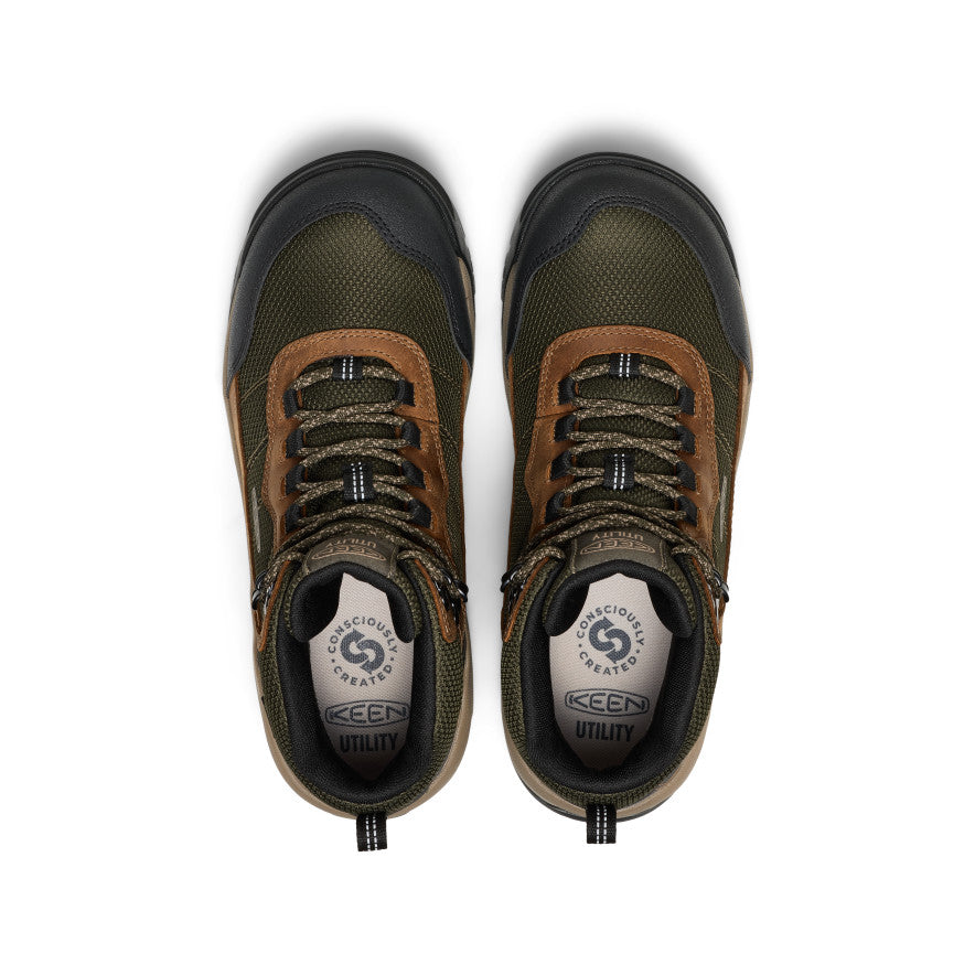 Men's Skokie Waterproof Work Boot (Soft Toe) Forest Night/Black / Keen / Forest Night/Black
