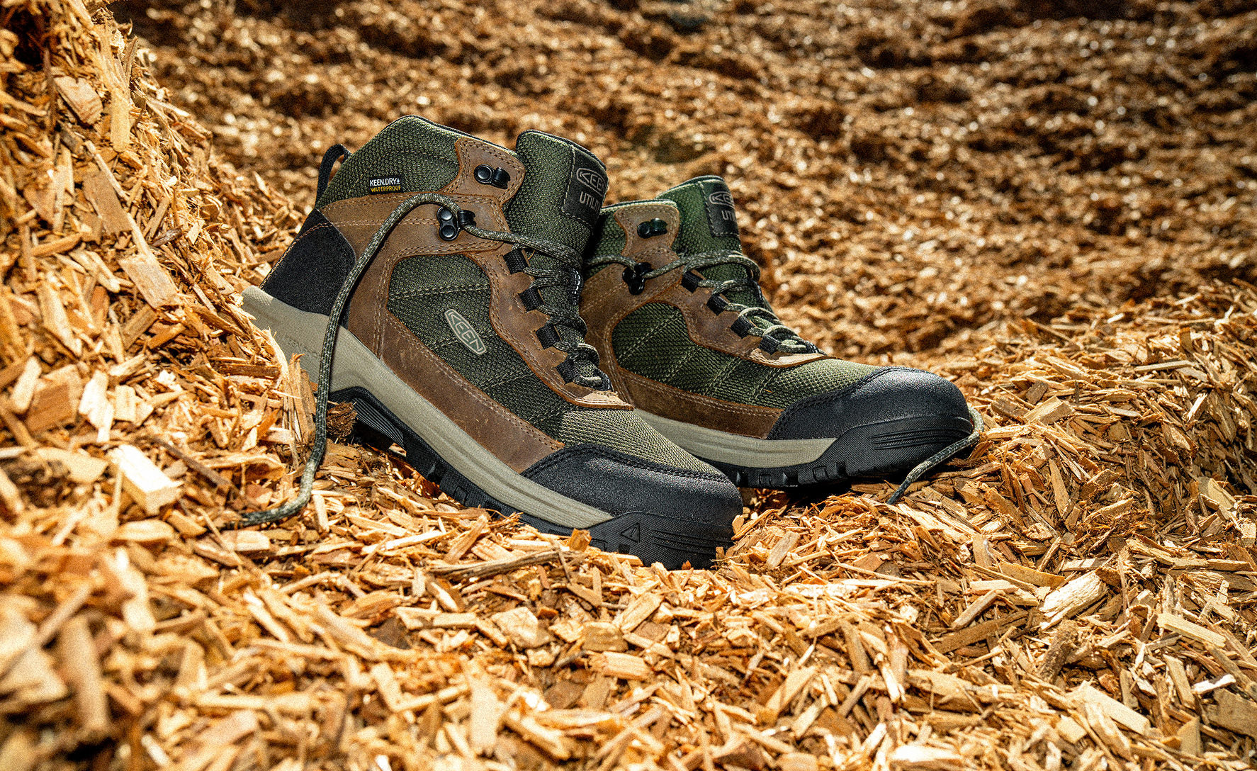 Men's Skokie Waterproof Work Boot (Soft Toe) Forest Night/Black / Keen / Forest Night/Black