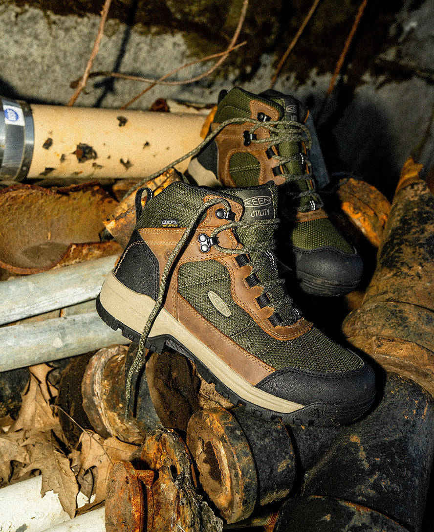 Men's Skokie Waterproof Work Boot (Soft Toe) Forest Night/Black / Keen / Forest Night/Black