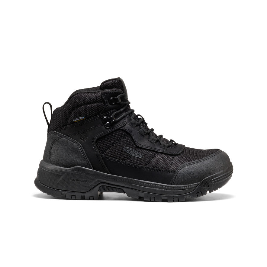 Men's Skokie Waterproof Work Boot (Soft Toe) Black/Black / Keen / Black/Black