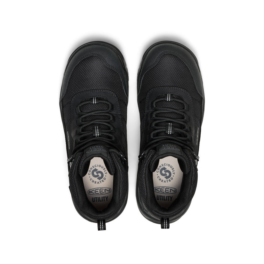 Men's Skokie Waterproof Work Boot (Soft Toe) Black/Black / Keen / Black/Black