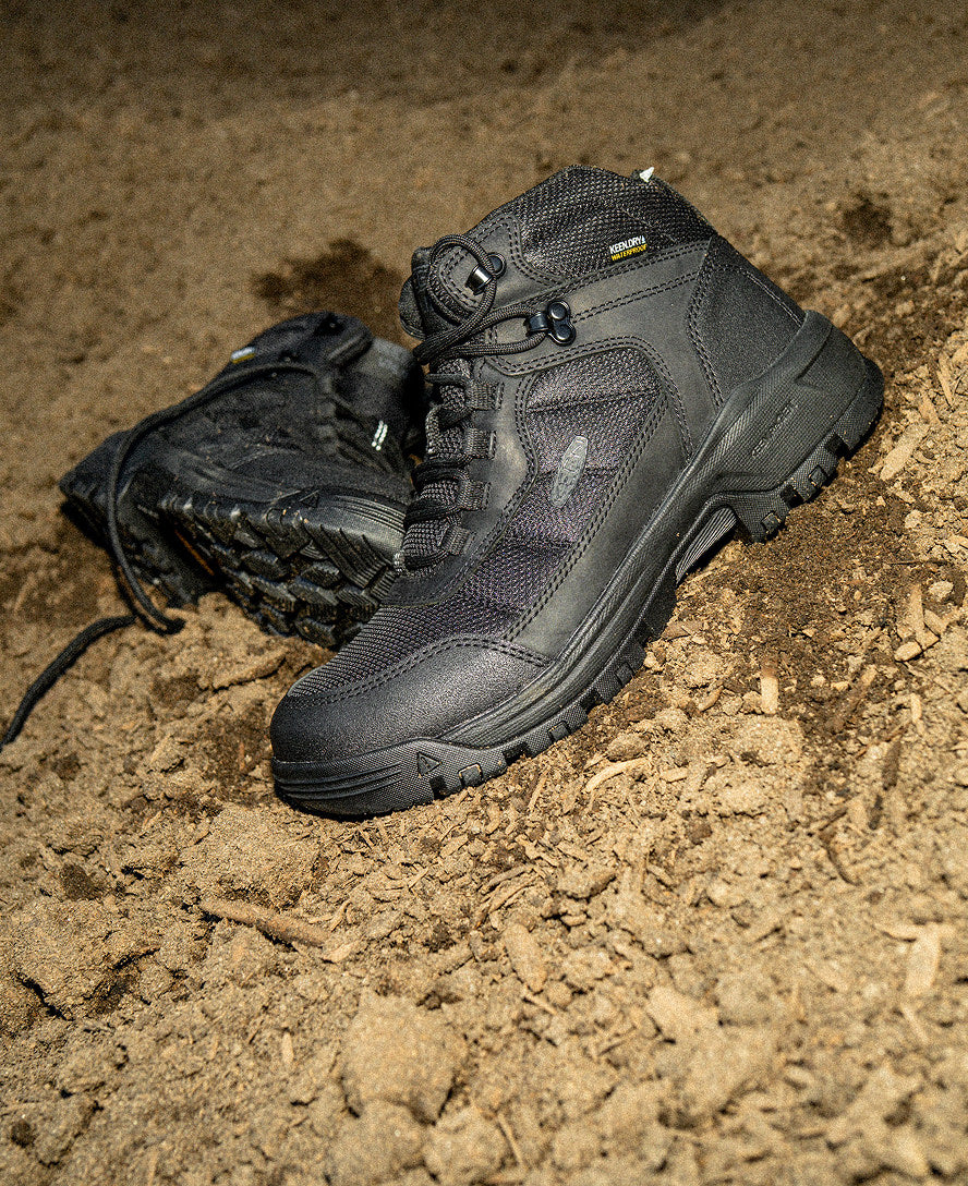 Men's Skokie Waterproof Work Boot (Soft Toe) Black/Black / Keen / Black/Black