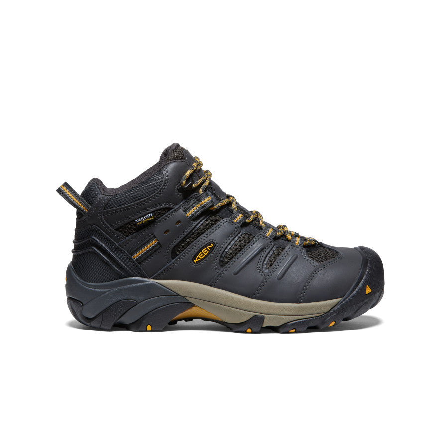 Men's Lansing Mid Waterproof (Steel Toe) Raven/Tawny Olive / Keen / Raven/Tawny Olive