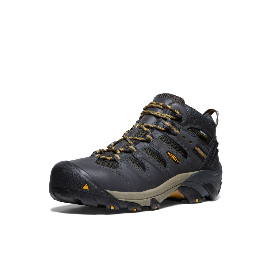 Men's Lansing Mid Waterproof (Steel Toe) Raven/Tawny Olive / Keen / Raven/Tawny Olive