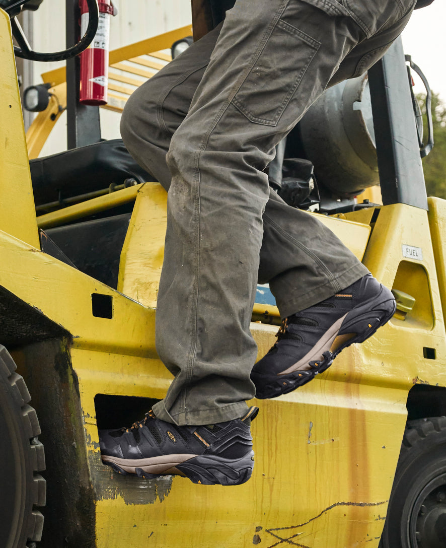 Men's Lansing Mid Waterproof (Steel Toe) Raven/Tawny Olive / Keen / Raven/Tawny Olive