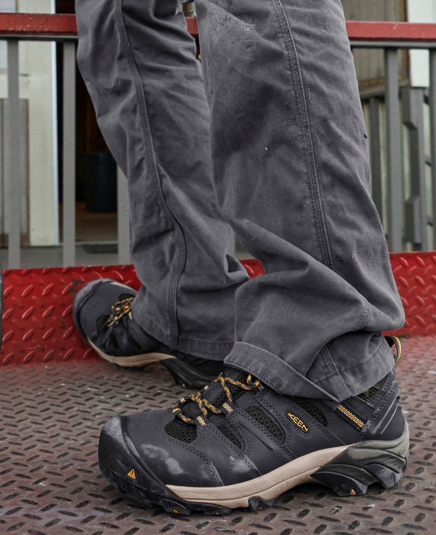 Men's Lansing Mid Waterproof (Steel Toe) Raven/Tawny Olive / Keen / Raven/Tawny Olive