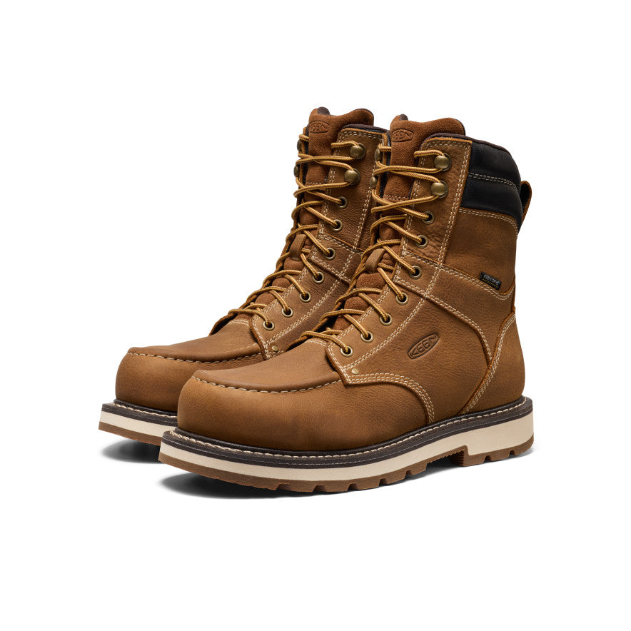 Men's Cincinnati 8" Waterproof 90° Heel Boot (Carbon Toe) Belgian/Sandshell / Keen / Belgian/Sandshell
