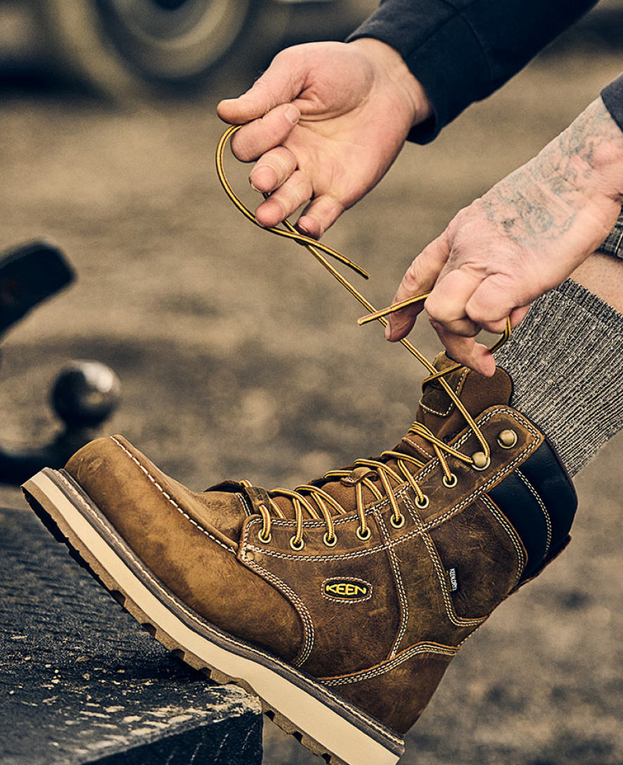 Men's Cincinnati 8" Waterproof Boot (Carbon Toe) Belgian/Sandshell / Keen / Belgian/Sandshell