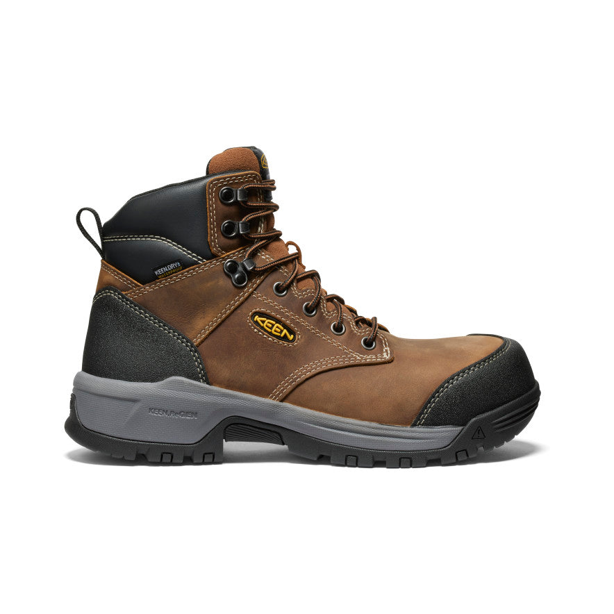 Men's Evanston 6" Waterproof Boot (Carbon Toe) Bison/Black / Keen / Bison/Black
