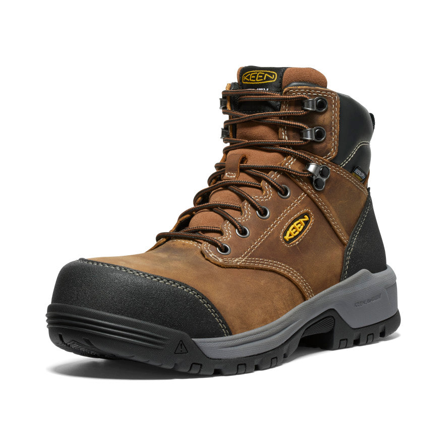 Men's Evanston 6" Waterproof Boot (Carbon Toe) Bison/Black / Keen / Bison/Black