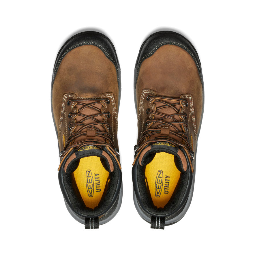 Men's Evanston 6" Waterproof Boot (Carbon Toe) Bison/Black / Keen / Bison/Black