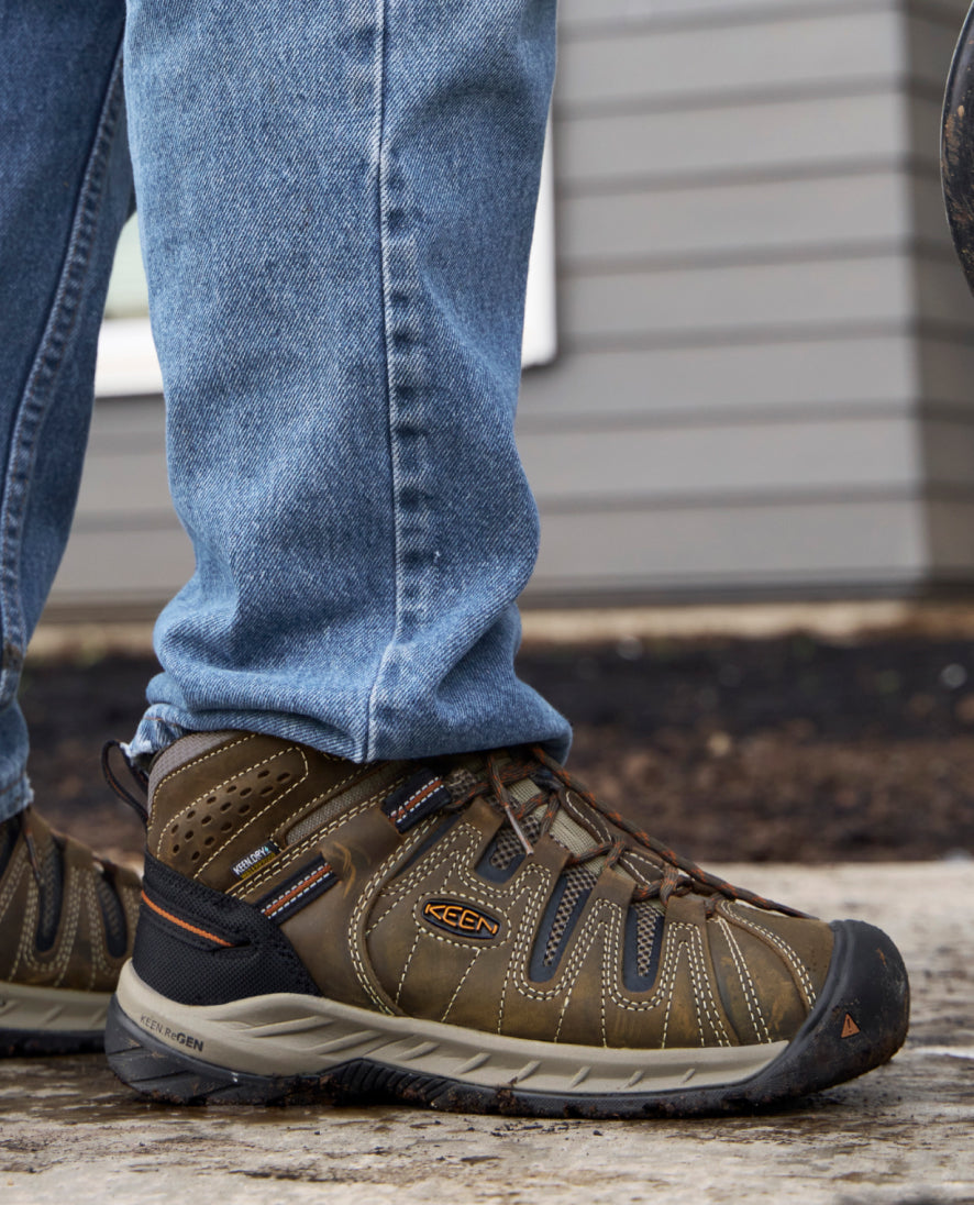 Men's Flint II Waterproof Mid (Soft Toe) Black Olive/Brindle / Keen / Black Olive/Brindle