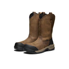 Men's Evanston Pull-On Waterproof Boot (Carbon Toe) Bison/Black / Keen / Bison/Black