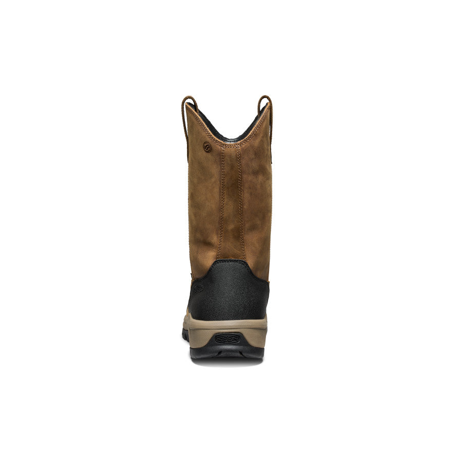 Men's Evanston Pull-On Waterproof Boot (Carbon Toe) Bison/Black / Keen / Bison/Black