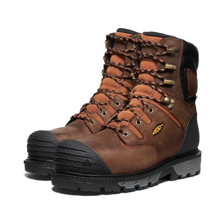 Men's Camden 8" Insulated Waterproof Boot (Carbon Toe) Leather Brown/Black / Keen / Leather Brown/Black