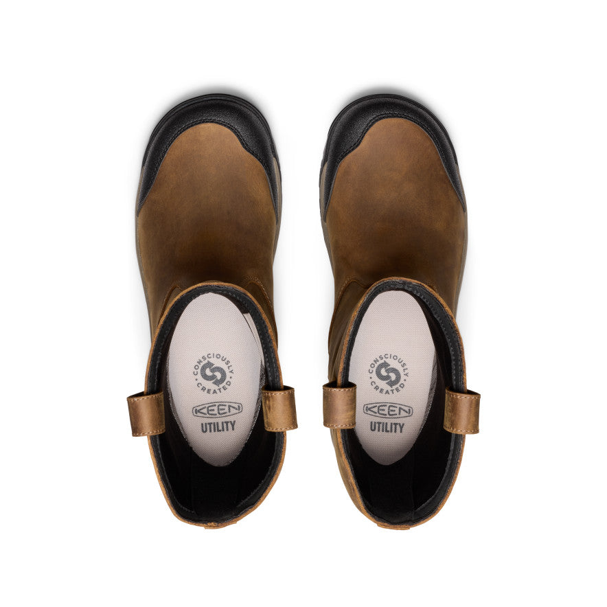 Men's Evanston Pull-On Waterproof Boot (Soft Toe) Bison/Black / Keen / Bison/Black
