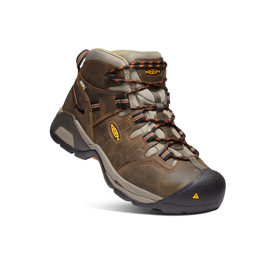 Men's Detroit XT Waterproof Boot (Soft Toe) Black Olive/Leather Brown / Keen / Black Olive/Leather Brown