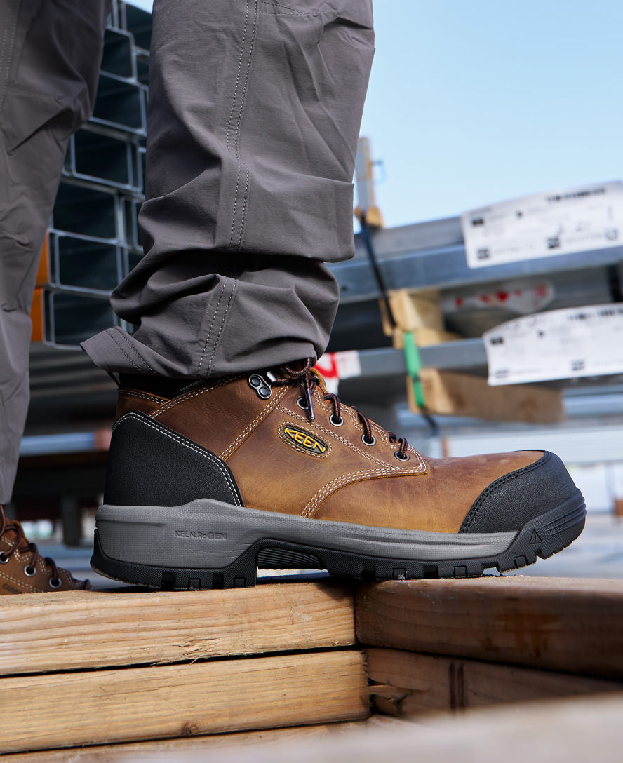 Men's Evanston 6" Waterproof Boot (Soft Toe) Bison/Black / Keen / Bison/Black