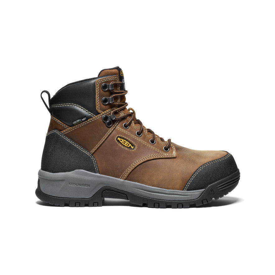 Men's Evanston 6" Waterproof Boot INT MET (Carbon Toe) Bison/Black / Keen / Bison/Black