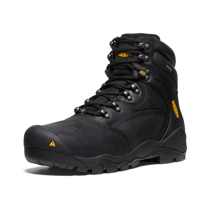 Men's Louisville 6" Waterproof Boot (Steel Toe) Black / Keen / Black