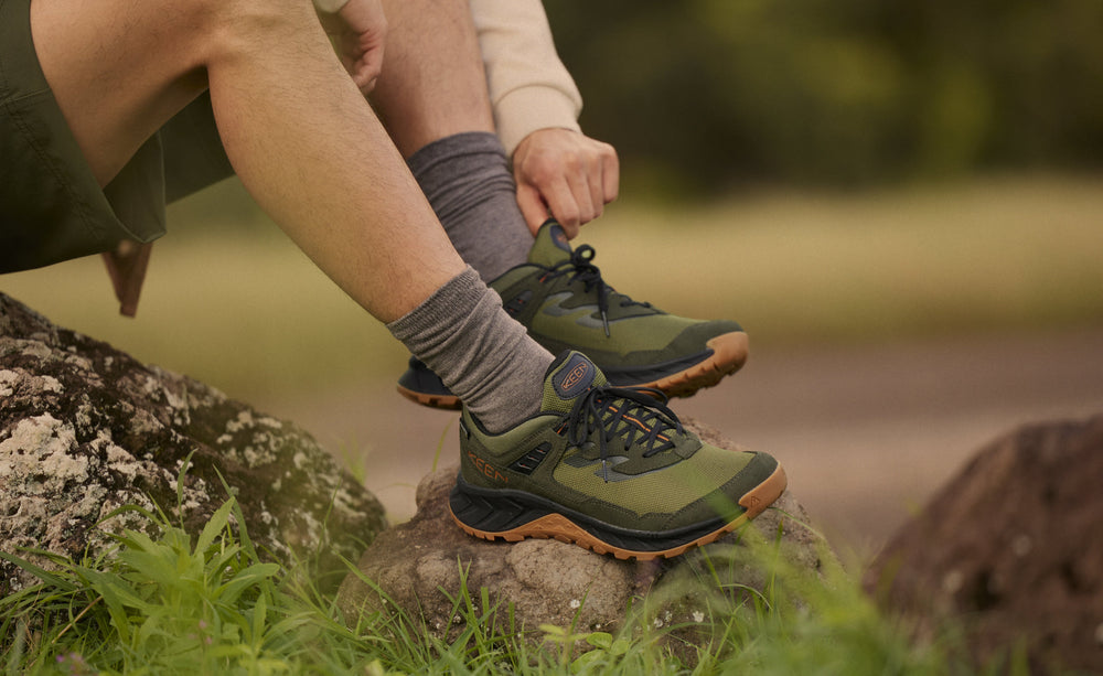 Men's Hightrail Waterproof Hiking Shoe Winter Moss/Gold Flame / Keen / Winter Moss/Gold Flame