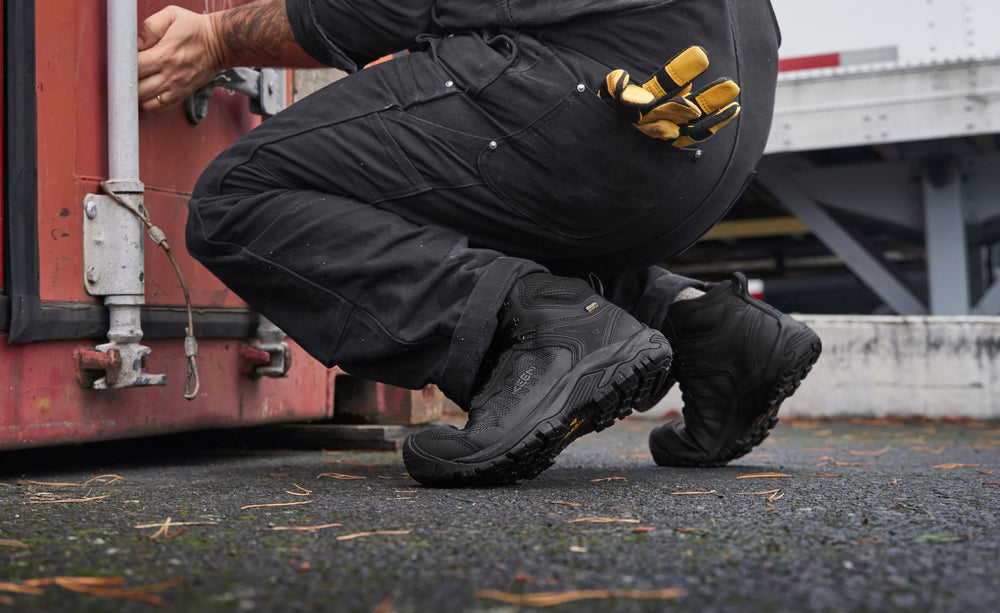 Men's Reno Waterproof Mid (Soft Toe) Black/Black / Keen / Black/Black