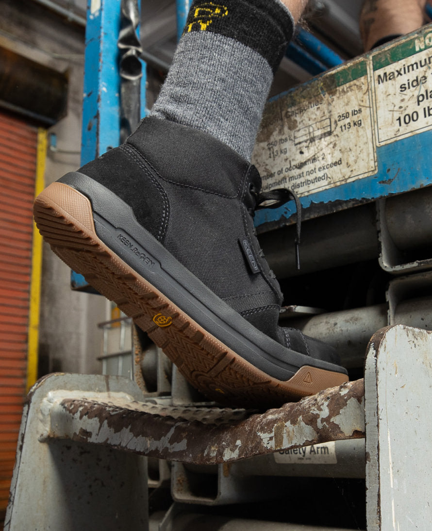 Men's Kenton Mid Work Shoe (Carbon Toe) Black/Gum / Keen / Black/Gum