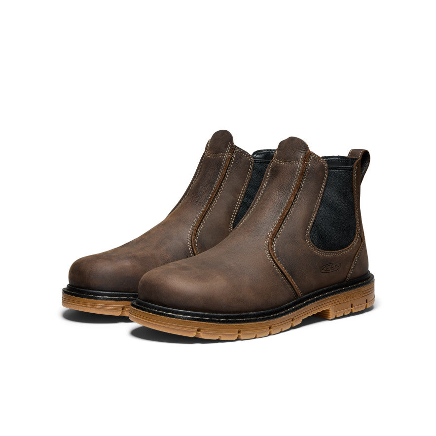 Men's San Jose Chelsea 90° Heel Boot (Aluminum Toe) Cascade Brown/Gum / Keen / Cascade Brown/Gum