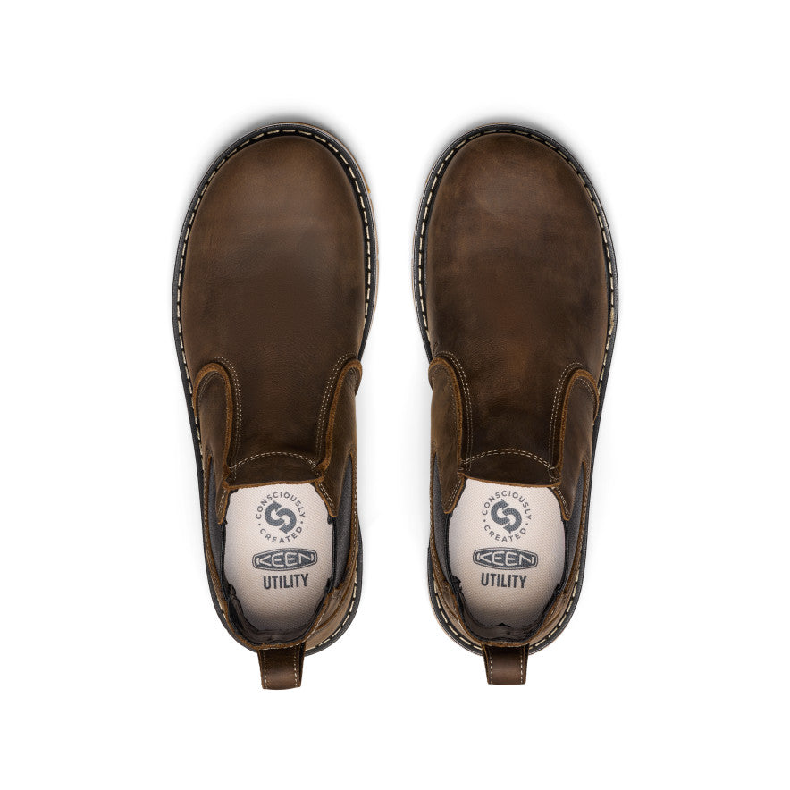 Men's San Jose Chelsea 90° Heel Boot (Aluminum Toe) Cascade Brown/Gum / Keen / Cascade Brown/Gum