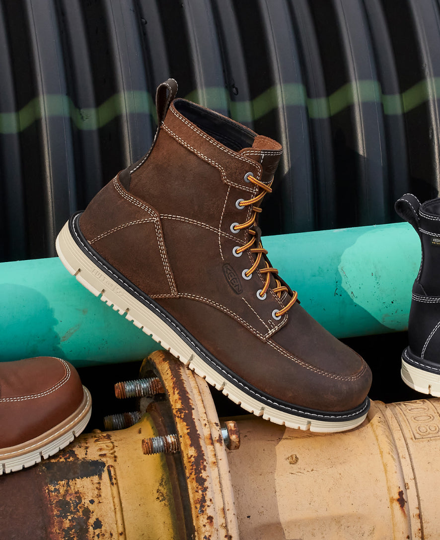 Men's San Jose 6" Boot (Soft Toe) Gingerbread/Off White / Keen / Gingerbread/Off White