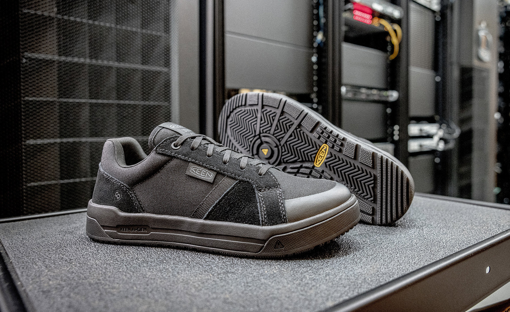 Men's Kenton ESD Work Shoe (Soft Toe) Black/Black / Keen / Black/Black